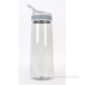 Botella de agua de pared simple de 680 ml con pajita
